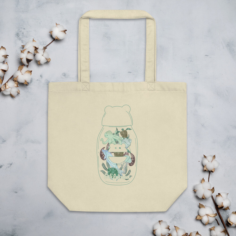 Eco Organic Cotton Tote Bag — MINI MONSTER CAFE