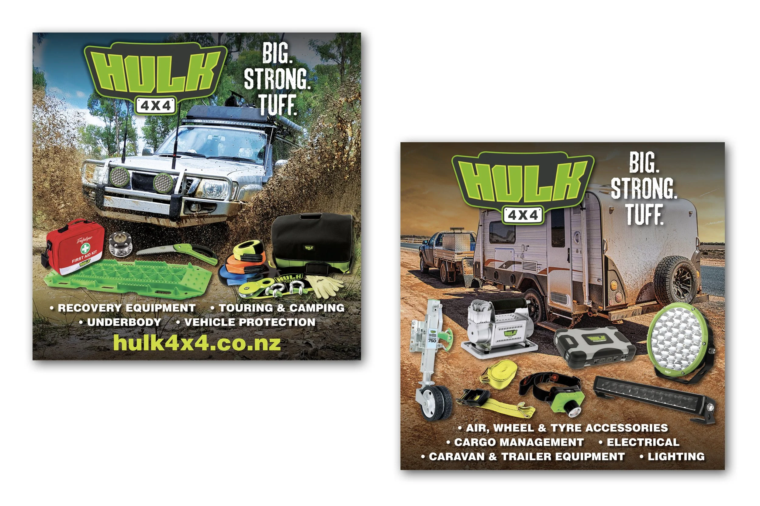 HULK 4x4 Shop Window Banners for Collins Auto N.Z.