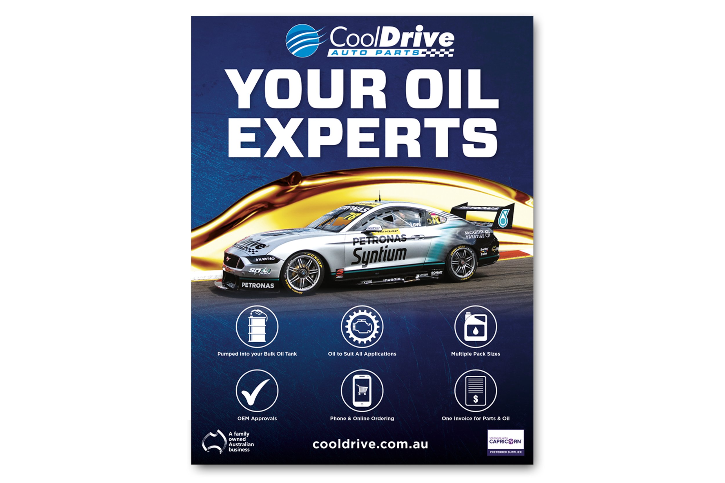 CDAP Your Oil Experts "Petronas Syntium Super2 Race Car" Full Page Ad