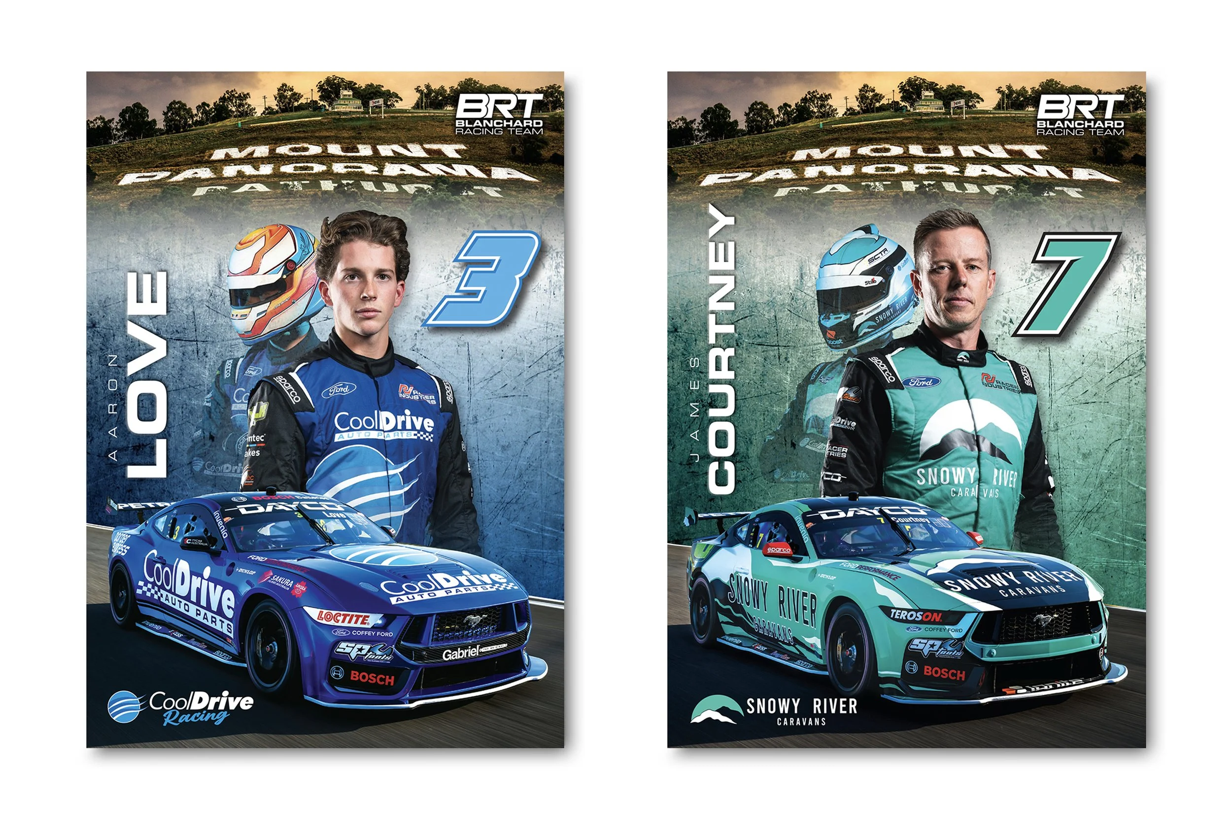 Aaron Love & James Courtney Driver Hand Out A5 Cards for BRT