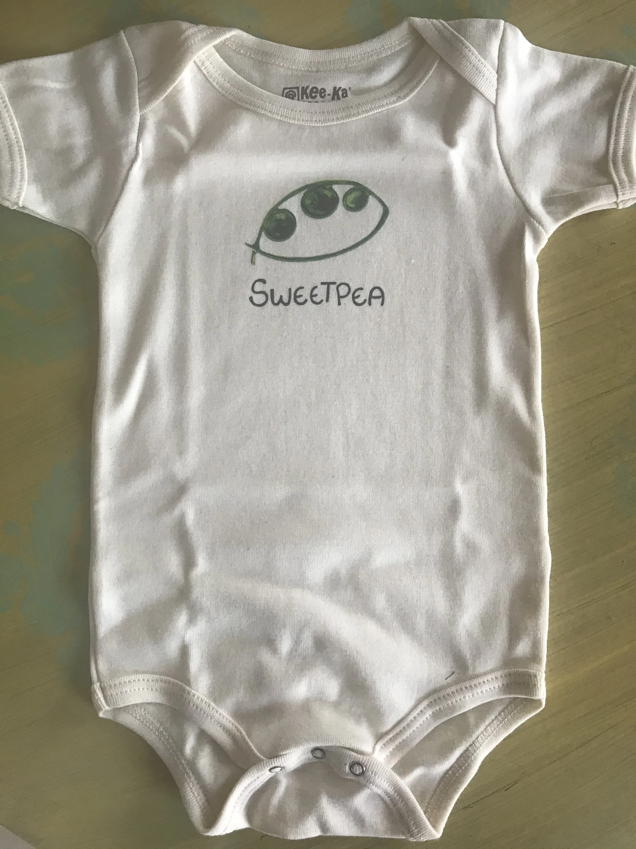 sweet pea onesie