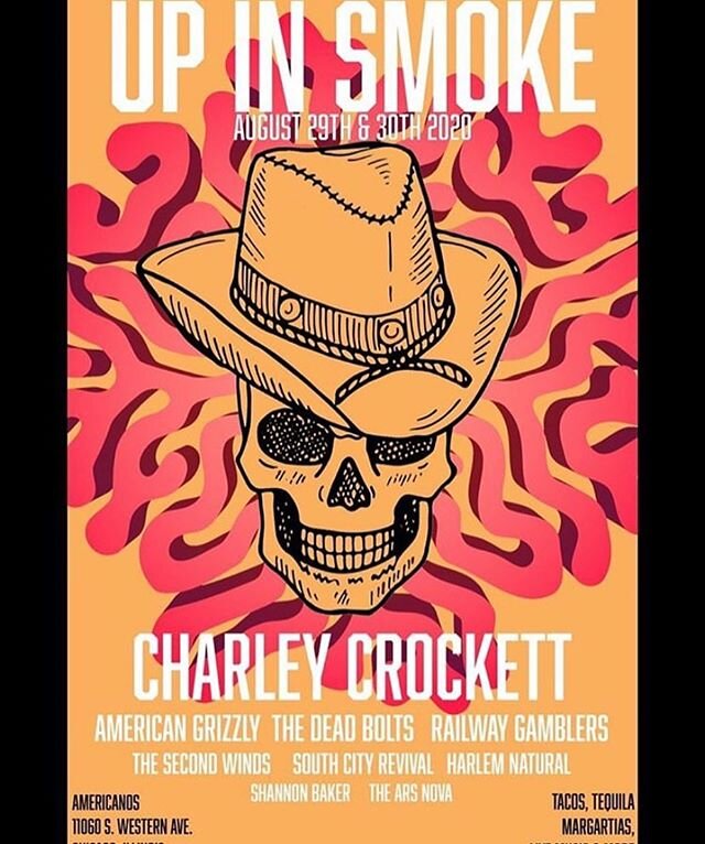 We&rsquo;re playing the 2nd annual &lsquo;Up In Smoke&rsquo; Fest with some of our favorite Chicago bands and the current king 👑 of Honkey Tonk, Mr. @charleycrockett 🤠🐎🐎. Pick up some pre-sale tix this weekend and join us on our return to the Sou