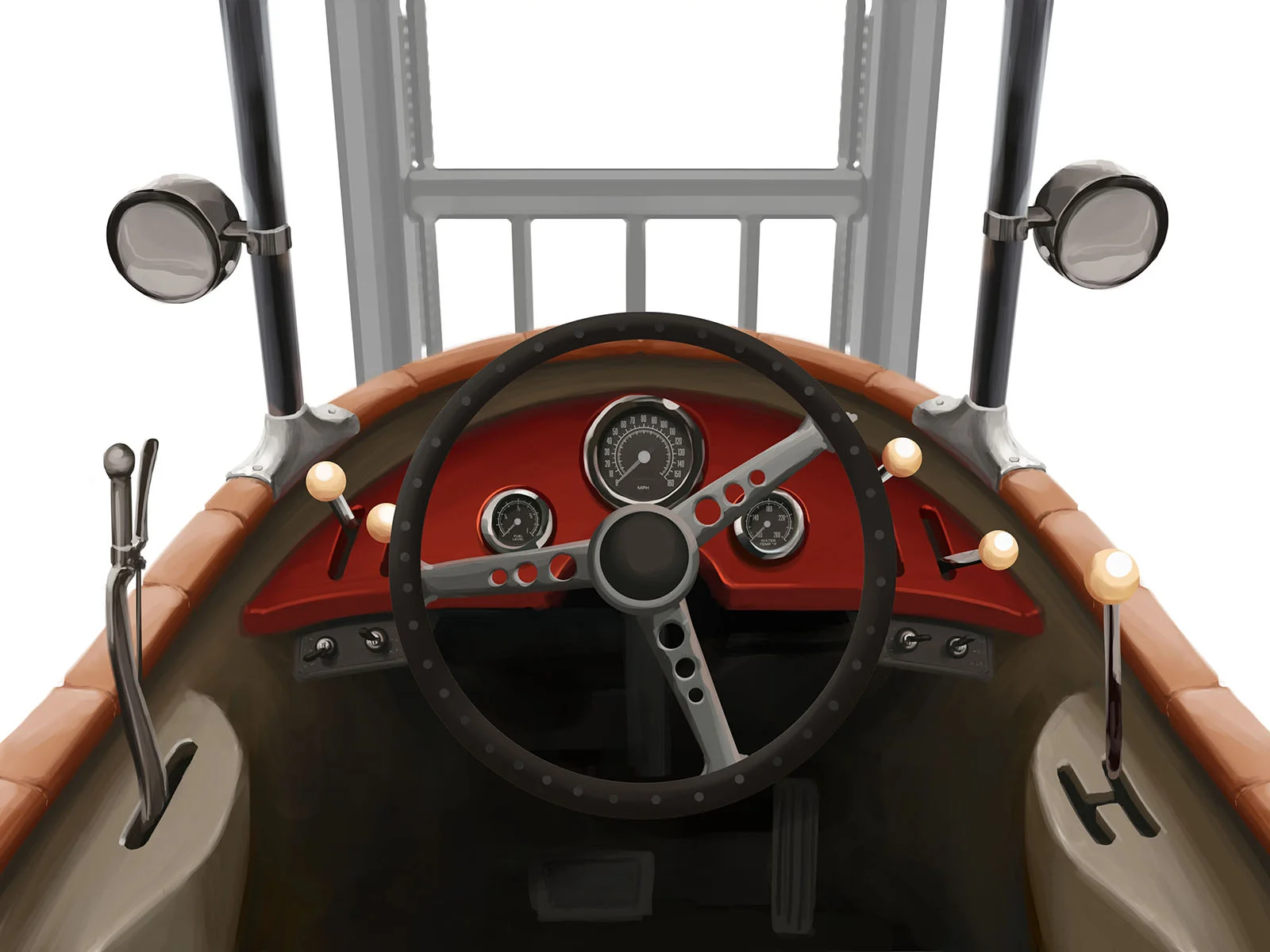 Forklift cockpit