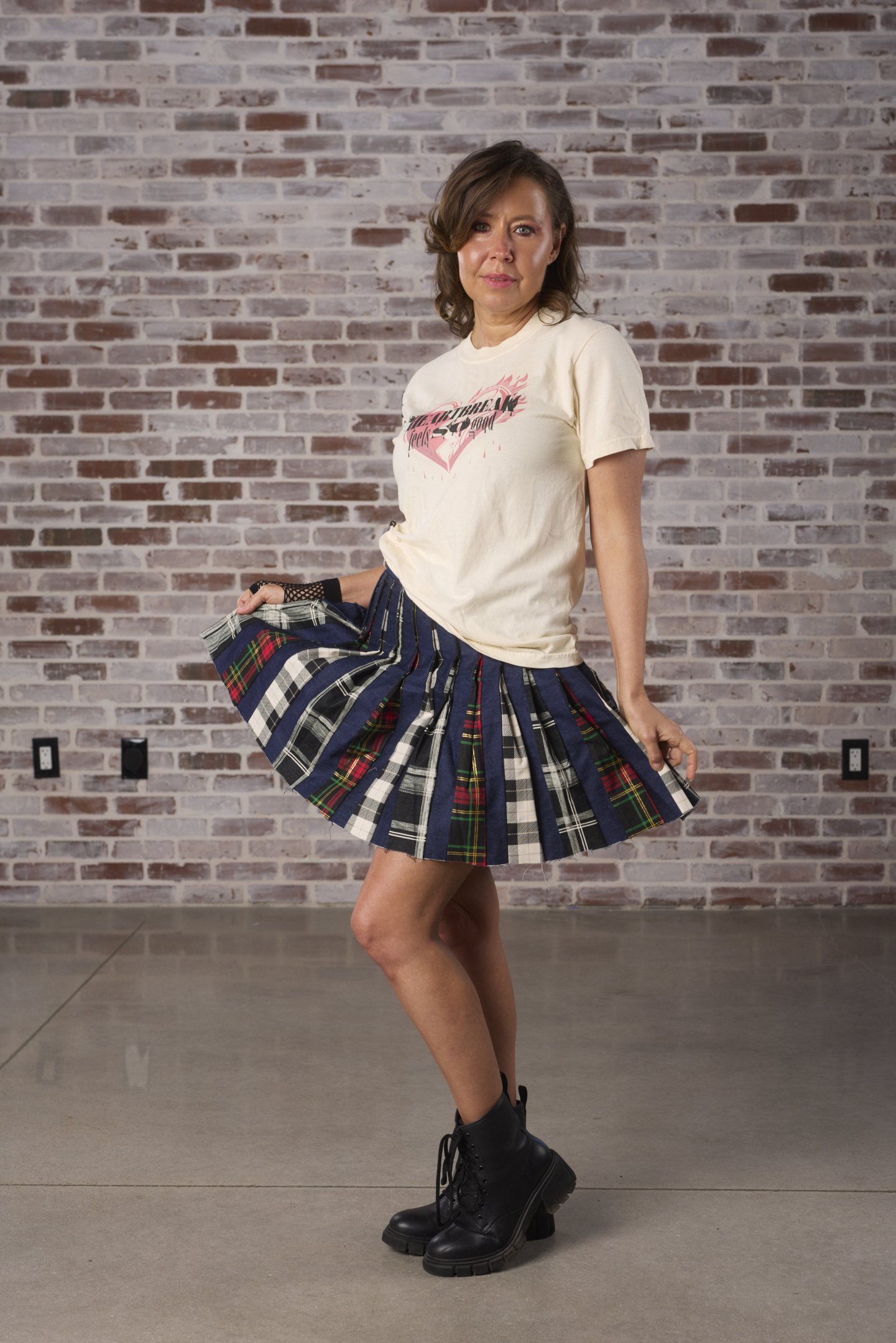 Playful Pleated Denim Skirt