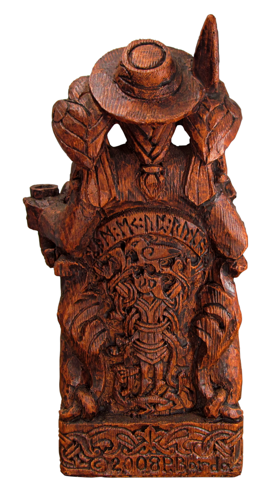 Seated Odin Statue Back.png