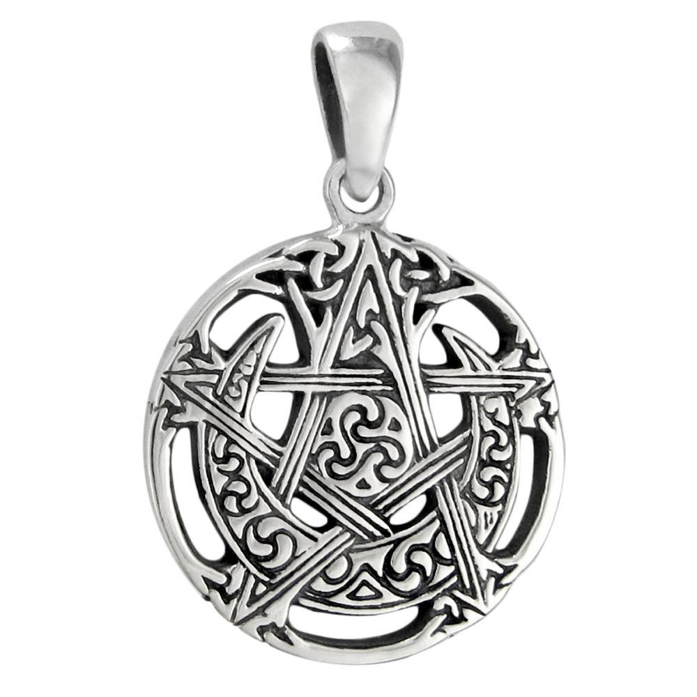 Cut Moon Pentacle Sterling