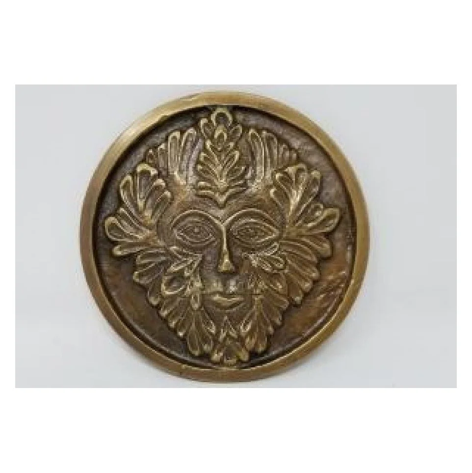 Greenman Plaque (small brass)