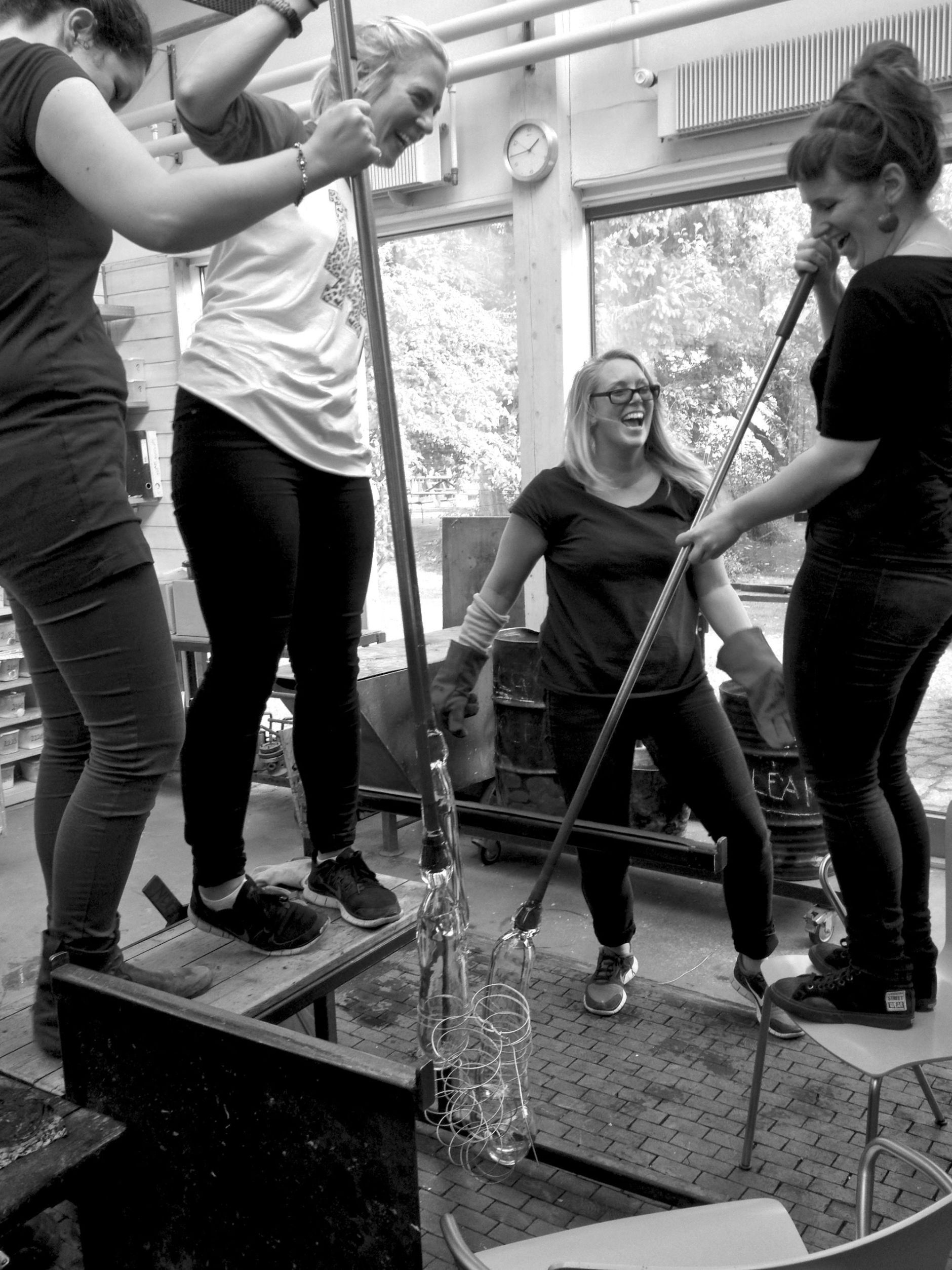 I love this picture. From left; Nina McGarva, Kirsten Vikingstad Storesund, me and Karin Forslund. The Royal Danish Academy of Fine Arts, Schools of Architecture, Design and Conservation, Design School Bornholm. DK