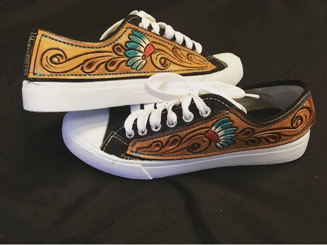 tooled leather converse