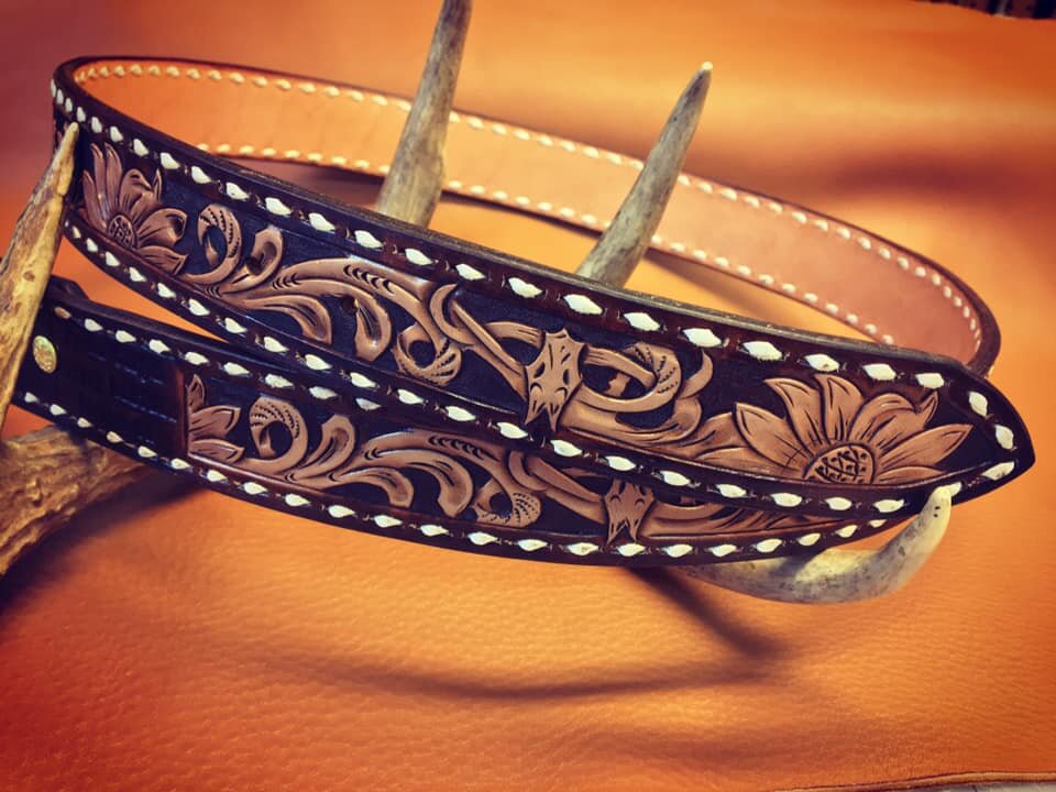 Custom Tooled Leather Belts 