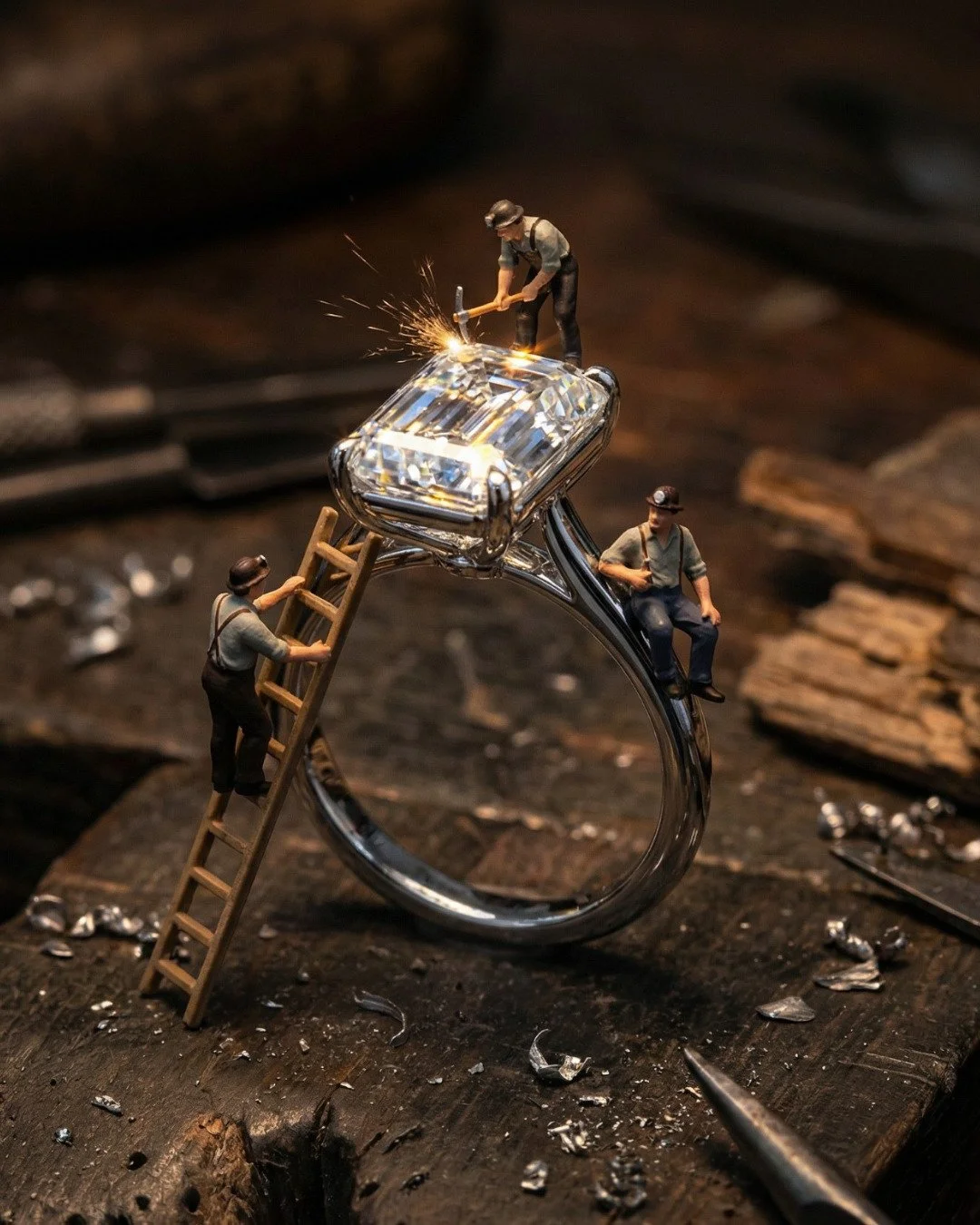 Joias n&atilde;o s&atilde;o apenas feitas ou vendidas. Elas s&atilde;o desenhadas, lapidadas e modeladas, considerando cada detalhe, e cuidadosamente selecionadas para fazer parte de nossa curadoria exclusiva.

Anel Diamante Emerald Cut
Da curadoria 