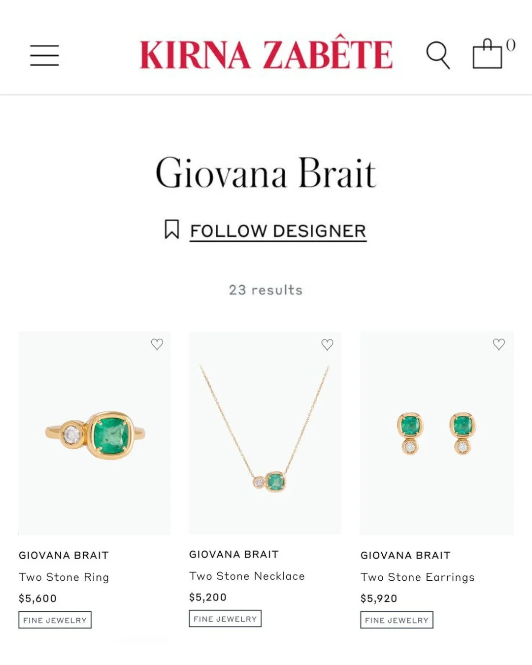 Through JULLS, Giovana Brait&rsquo;s (@giovanabraitjewelry) authorial creations are featured in the curated selection at Kirna Zab&ecirc;te (@kirnazabete) in Miami. With a minimalist design, the Brazilian designer translates contemporary luxury into 