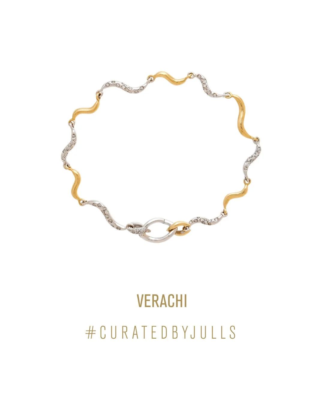 Pulseira Balan&ccedil;o em ouro amarelo e branco de upcycling com diamantes #CuratedByJULLS
Encontre uma sele&ccedil;&atilde;o de joias autorais @verachi_ no @ufgrangehall em Dallas, Texas.
___

Balance bracelet in yellow and white gold, upcycled, wi