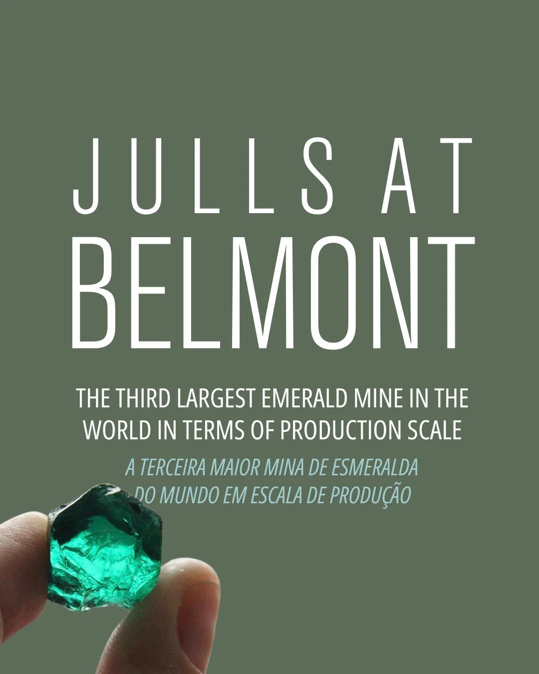 Na Belmont Emeralds, a minera&ccedil;&atilde;o vai al&eacute;m da extra&ccedil;&atilde;o, &eacute; conduzida com responsabilidade, consci&ecirc;ncia e vis&atilde;o de futuro.
Por tr&aacute;s de cada gema @belmont_emeralds , h&aacute; um processo com 