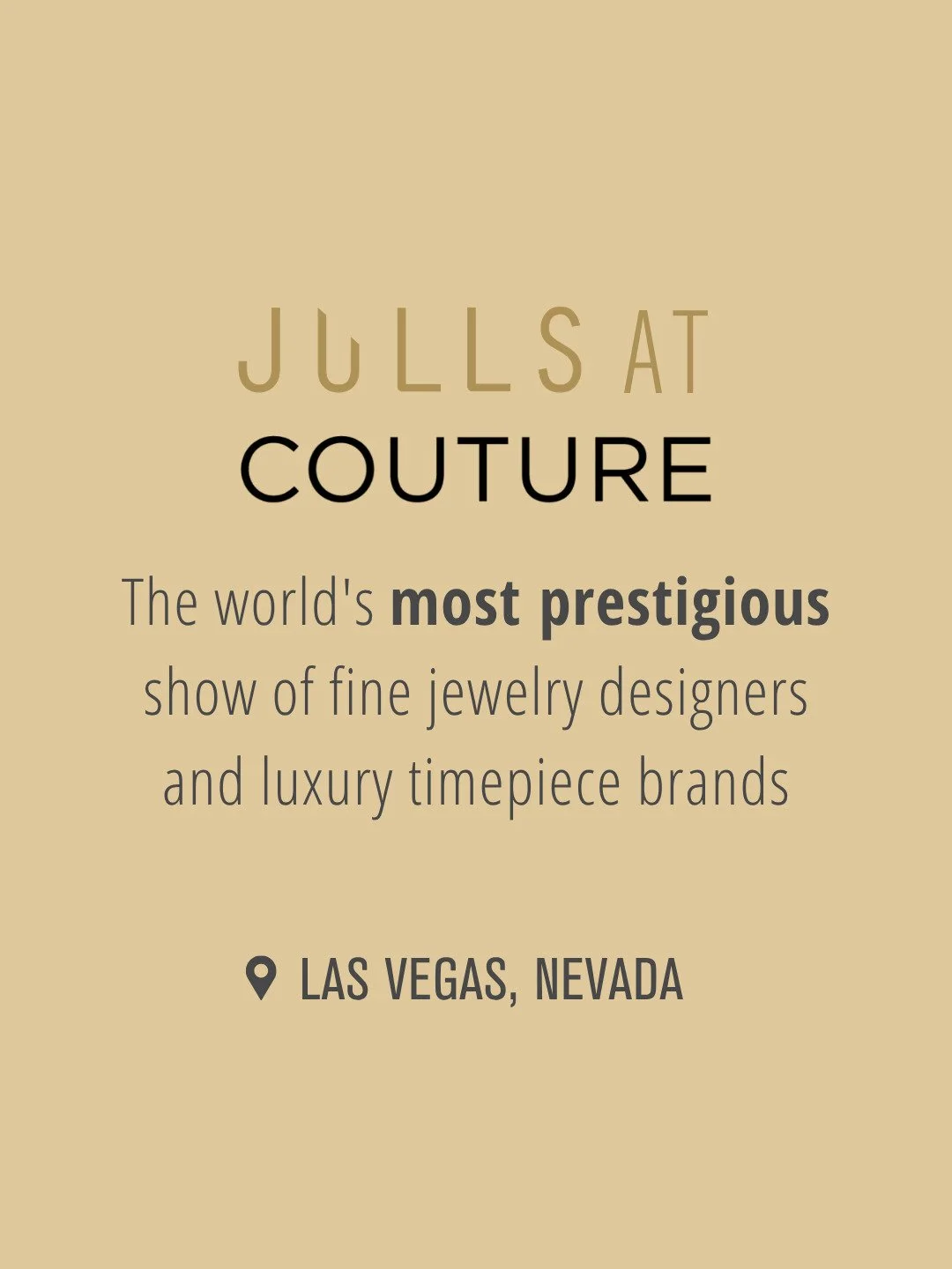 For the fifth year, JULLS will be at COUTURE Las Vegas, the world&rsquo;s most prestigious authorial fine jewelry show.
This year, the event takes place from May 27th to 31st.
Stay tuned!

Book your appointment (link in bio!)
___

Pelo quinto ano, a 