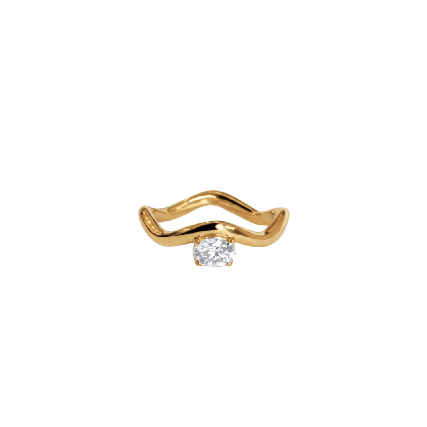 Anel Onda Diamante