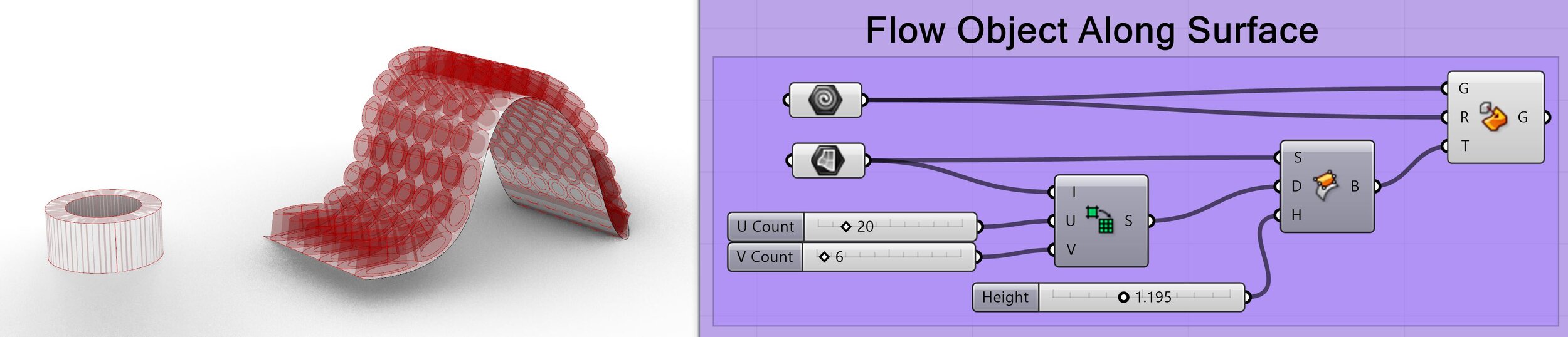Flow Object Along Surface Grasshopper Script.JPG