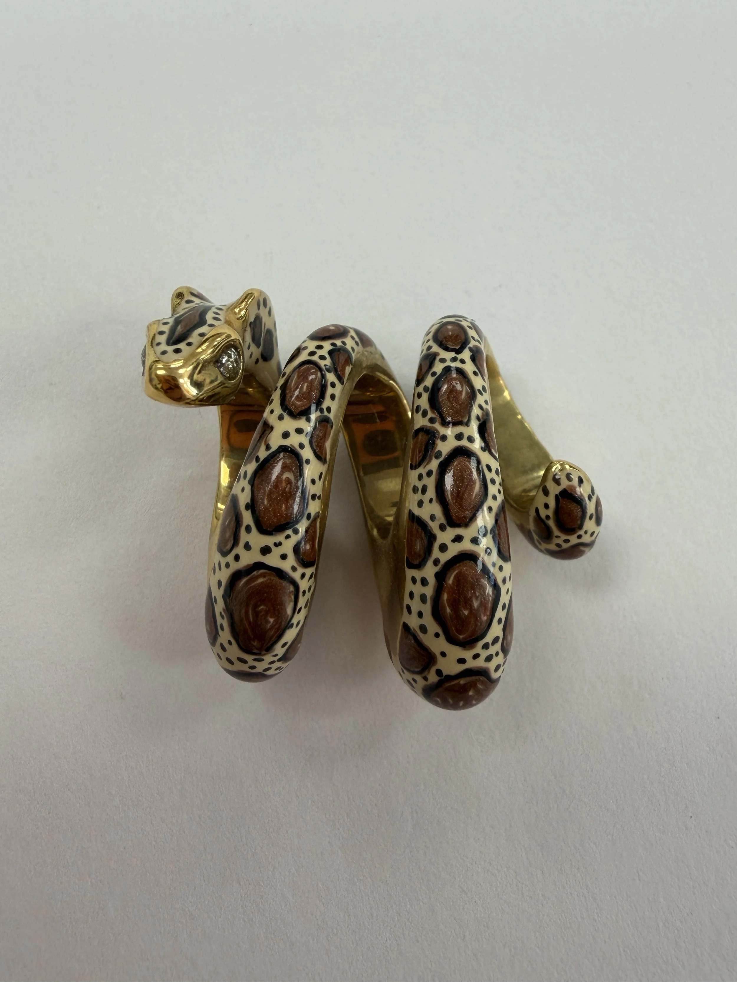 14K GOLD ENAMEL BOA CONSTRICTOR $695.00
