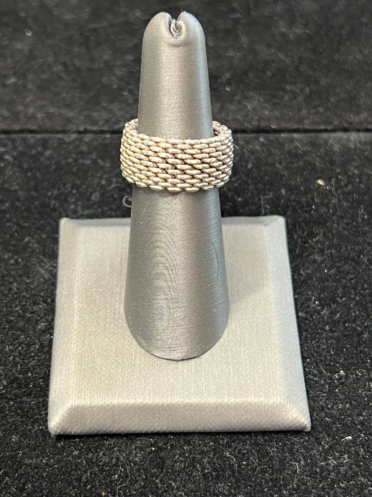 TIFFANY & CO. .925 MESH RING SZ 7