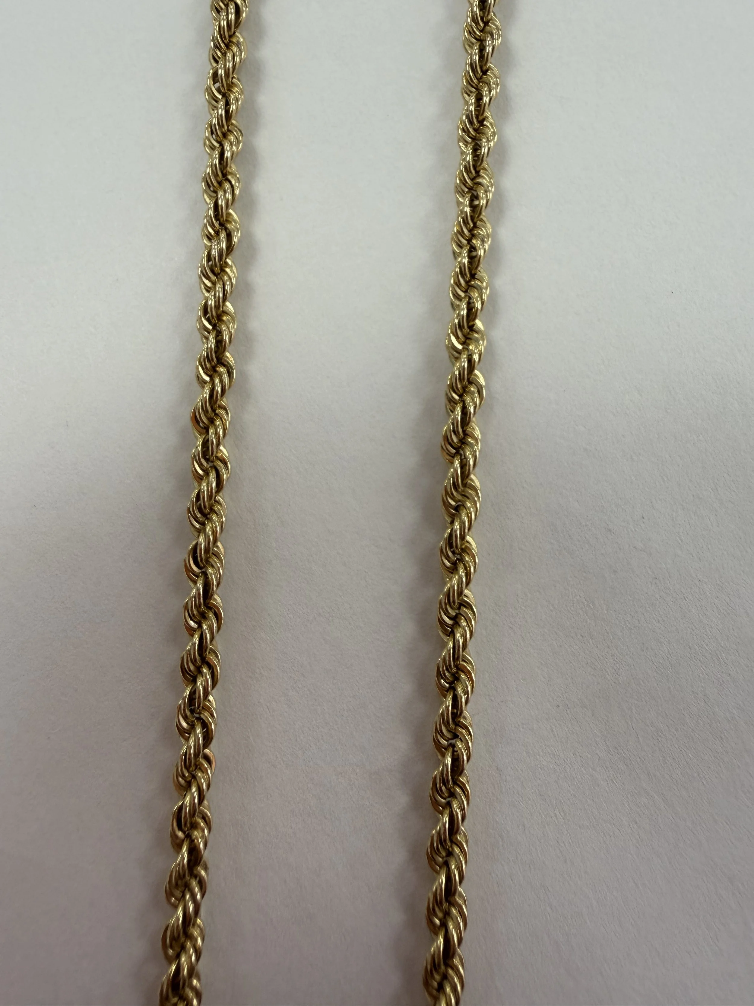 14k SOLID GOLD 3MM 20" ROPE CHAIN $2252.00