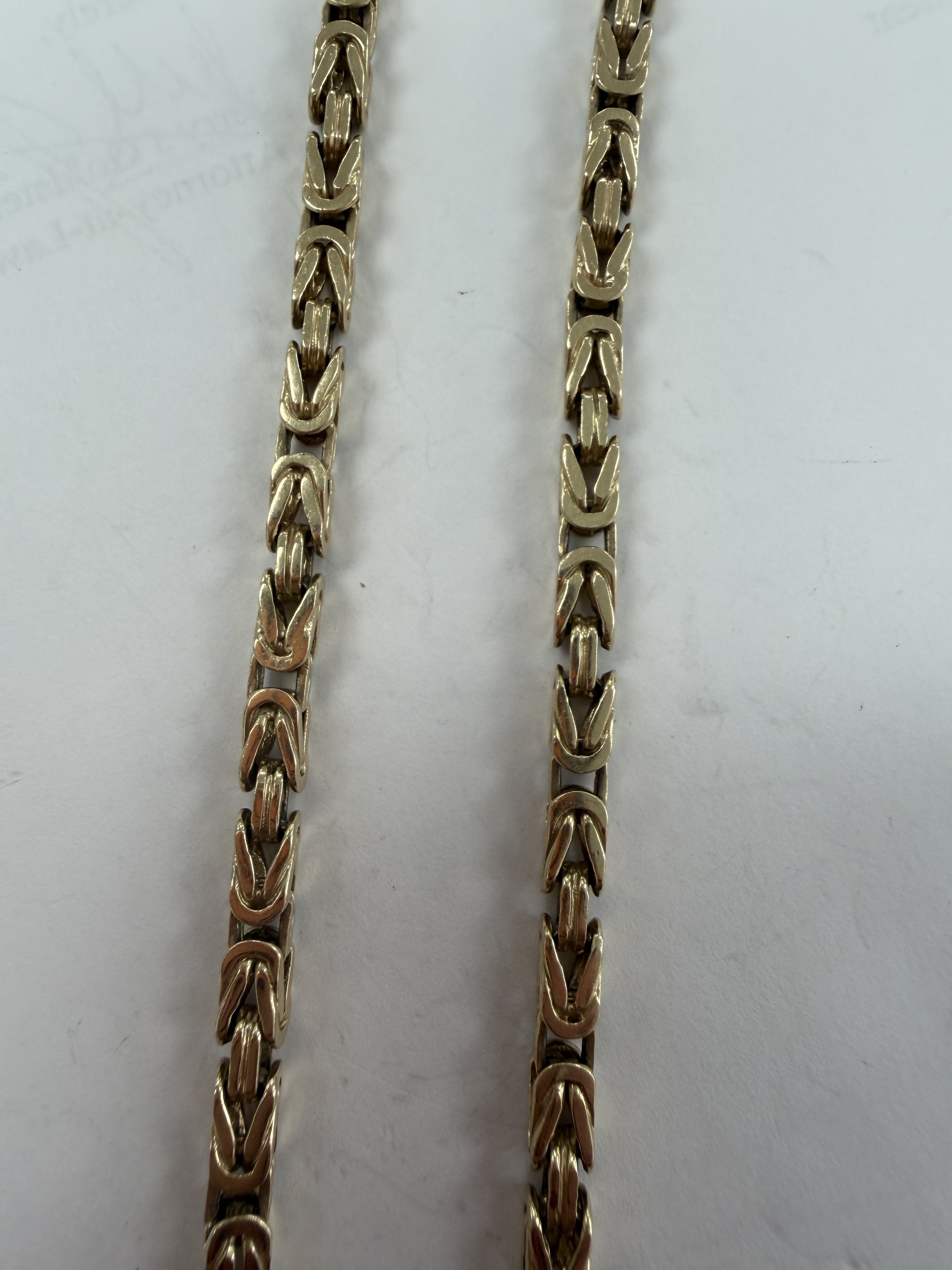 14K SOLID GOLD BYZANTINE CHAIN 20" 4.5MM 2 OZ $9995.00