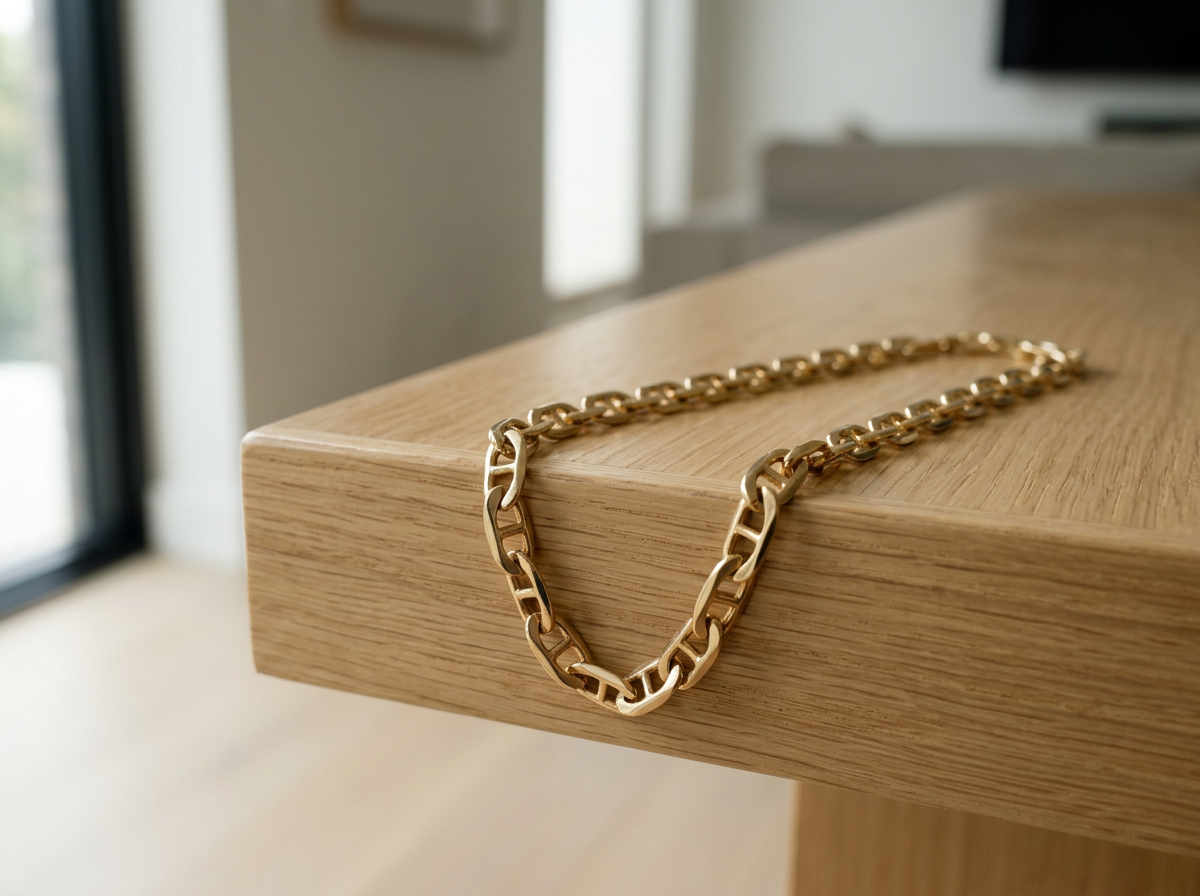 14K SOLID GOLD ANCHOR LINK MENS CHAIN 20" 6MM $5495.00