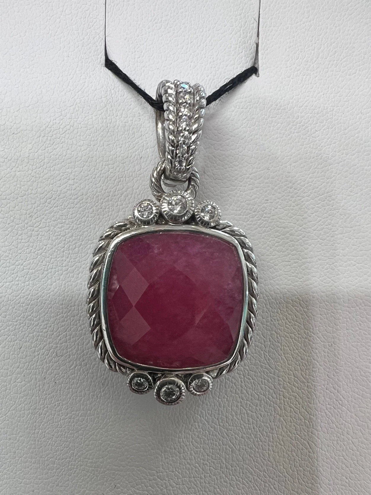 .925/PINK CHALCEDONY JUDITH RIPKA PENDENT