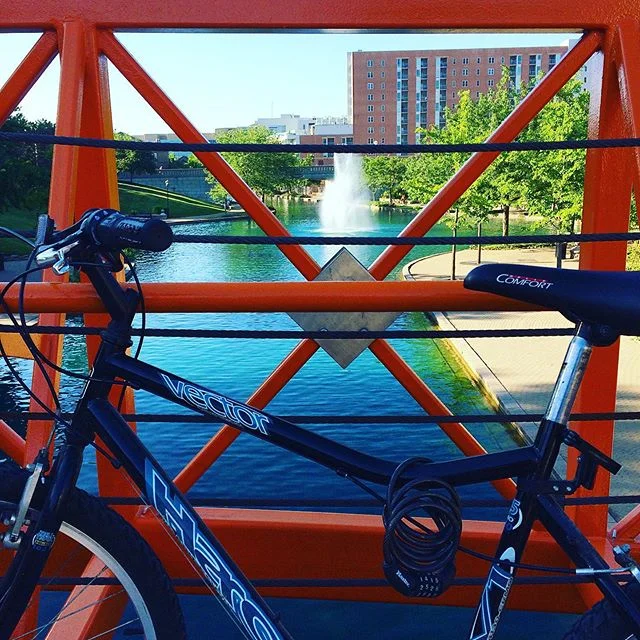 Beautiful evening for a ride.  I can tell it&rsquo;s going to be a great weekend. #indianapolis #indianapolisculturaltrail