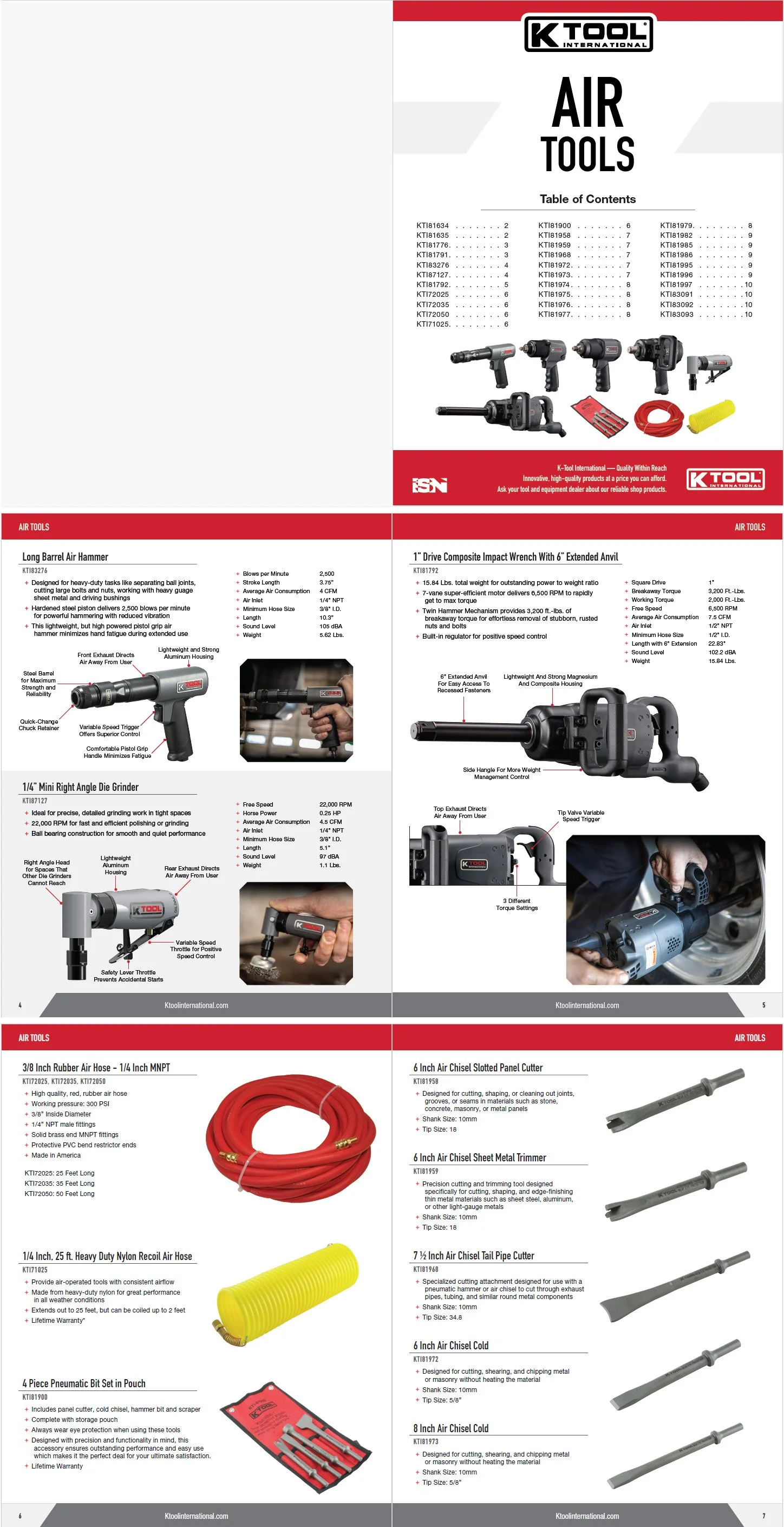 K-Tool brand Air Tools Catalog