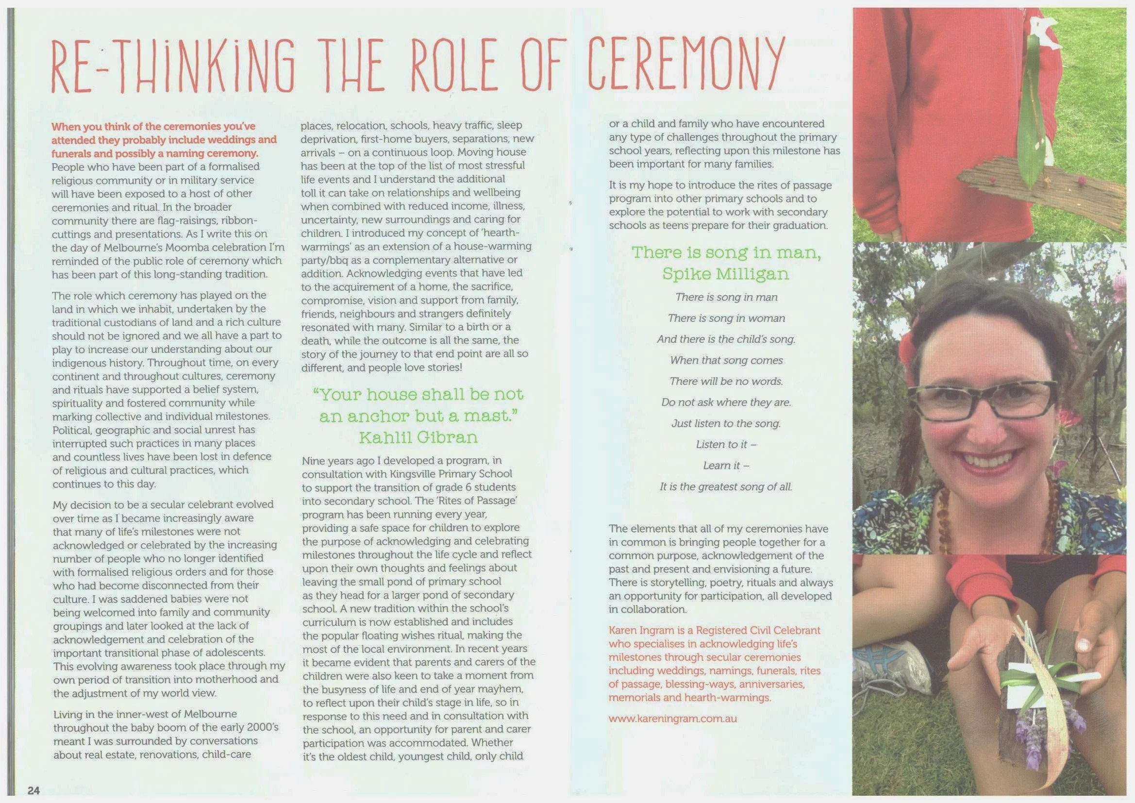 Interview in Mama Mag April 2015