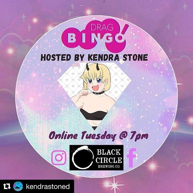 I&rsquo;m bringing more Wizard of Oz action tonight! @kendrastoned Drag Bingo is every Tuesday!
All hosted by Kendra Stone on @blackcirclebrew Black Circle Brewing Co. Facebook and Instagram LIVE at 7pm on Tuesday! #drag #dragking #wizardofoz #digita