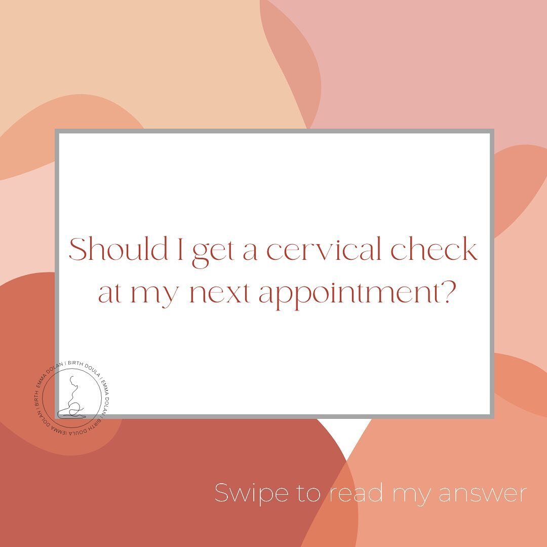 🌱Should I get a cervical check at my next appointment? 
🌿After creating this post, I realize my advice applies to cervical during labor as well
This is a good one to save (and share)💗
Comment below with questions or other answers to this question!