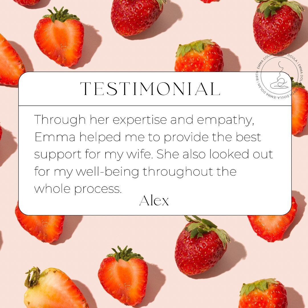 🍓Some words that are as sweet as strawberries in June🍓
I used to say that doulas support clients in 3 ways
🌱Emotional support
🌱Informational support
🌱Physical support
🍓But recently I have started adding another category
🌿Partner support
Becaus