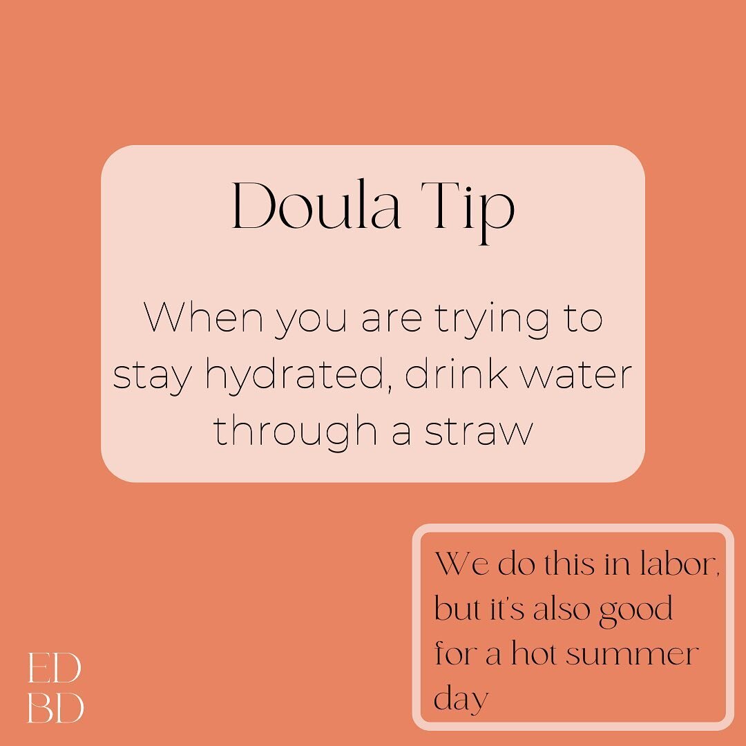 This week has been a toasty one, and as I sit here chugging water trying my best to stay hydrated, I thought I would share a doula hydration tip with you🧊 
💧Drinking water through a straw makes it easier to drink more water
We do this in labor, but