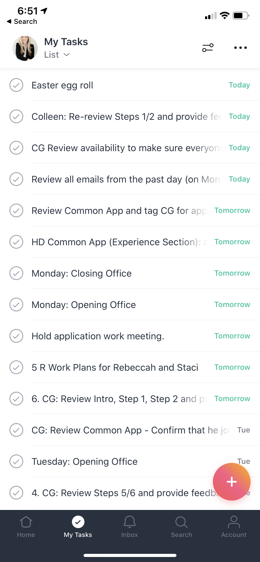 Screen shot of the app from my phone