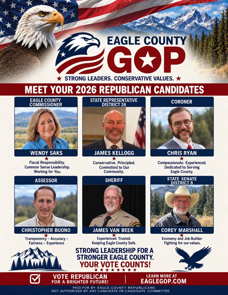 Eagle County GOP 2026 Republican candidates flyer