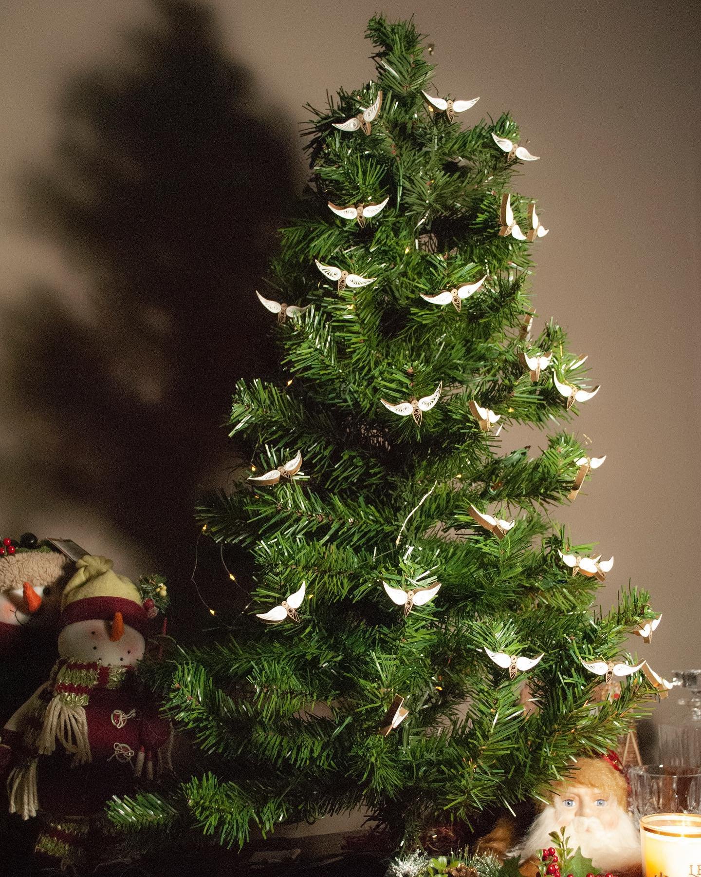 Excited to be making these adorable dual color (white and gold) tiny angels! I have these up on Etsy although I think most everyone has their Christmas tree up already (except me!!!). These are tiny so I know they can fit on that Christmas tree 😉...