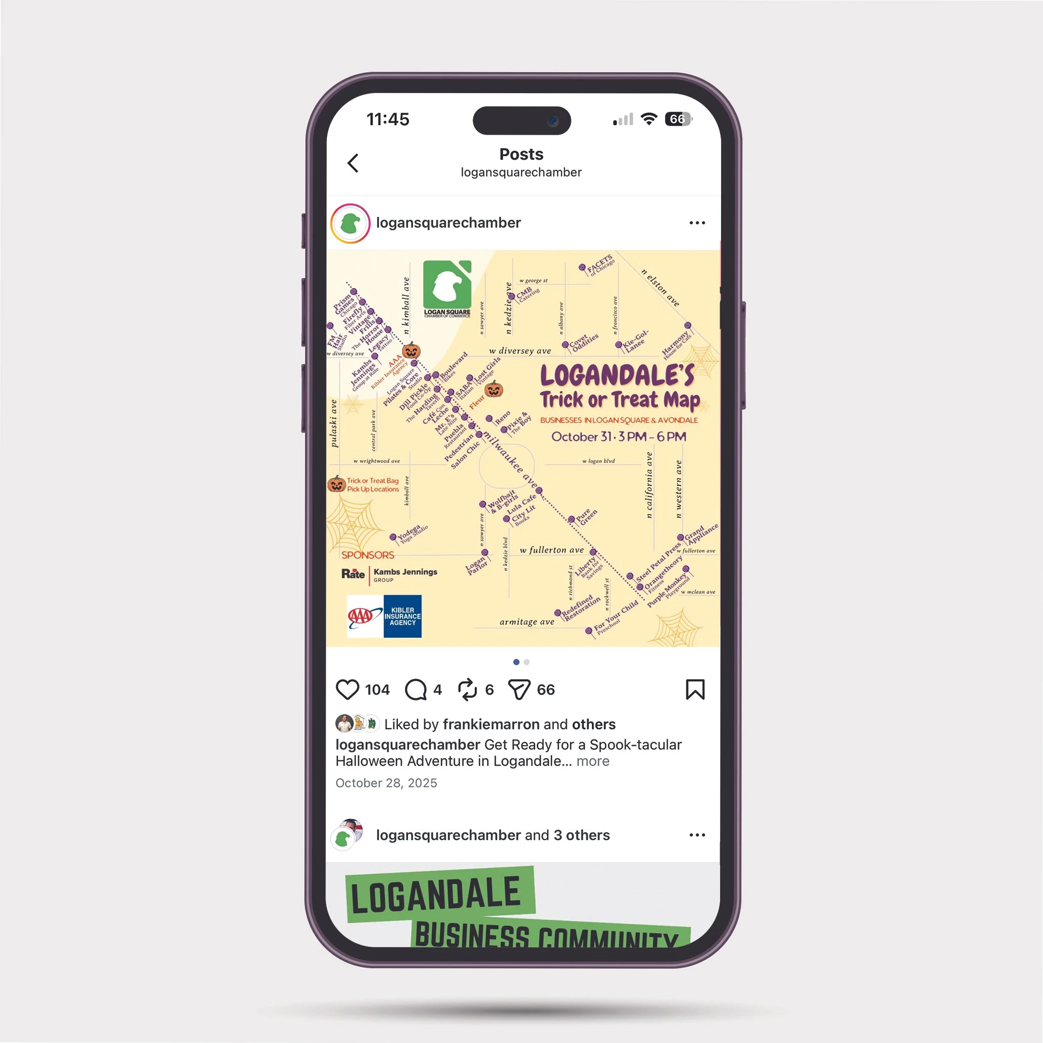 halloween map for the logan square trick or treat event