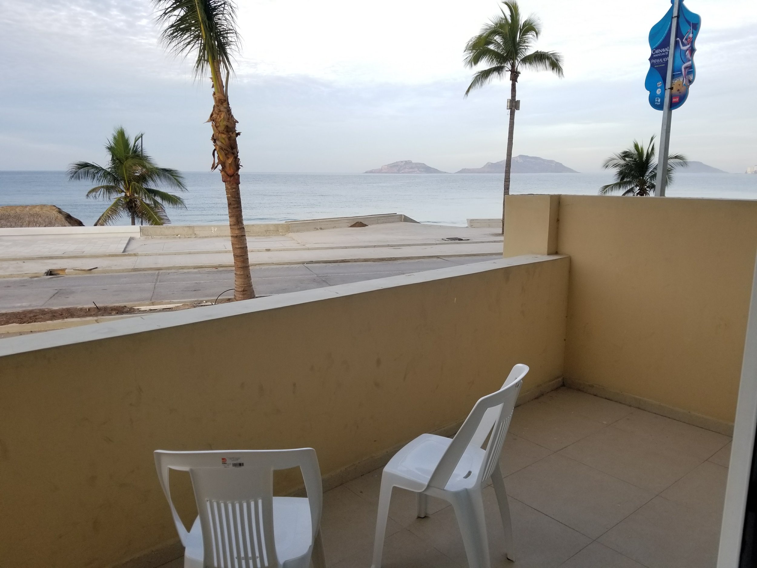 Private beachfront balcony
