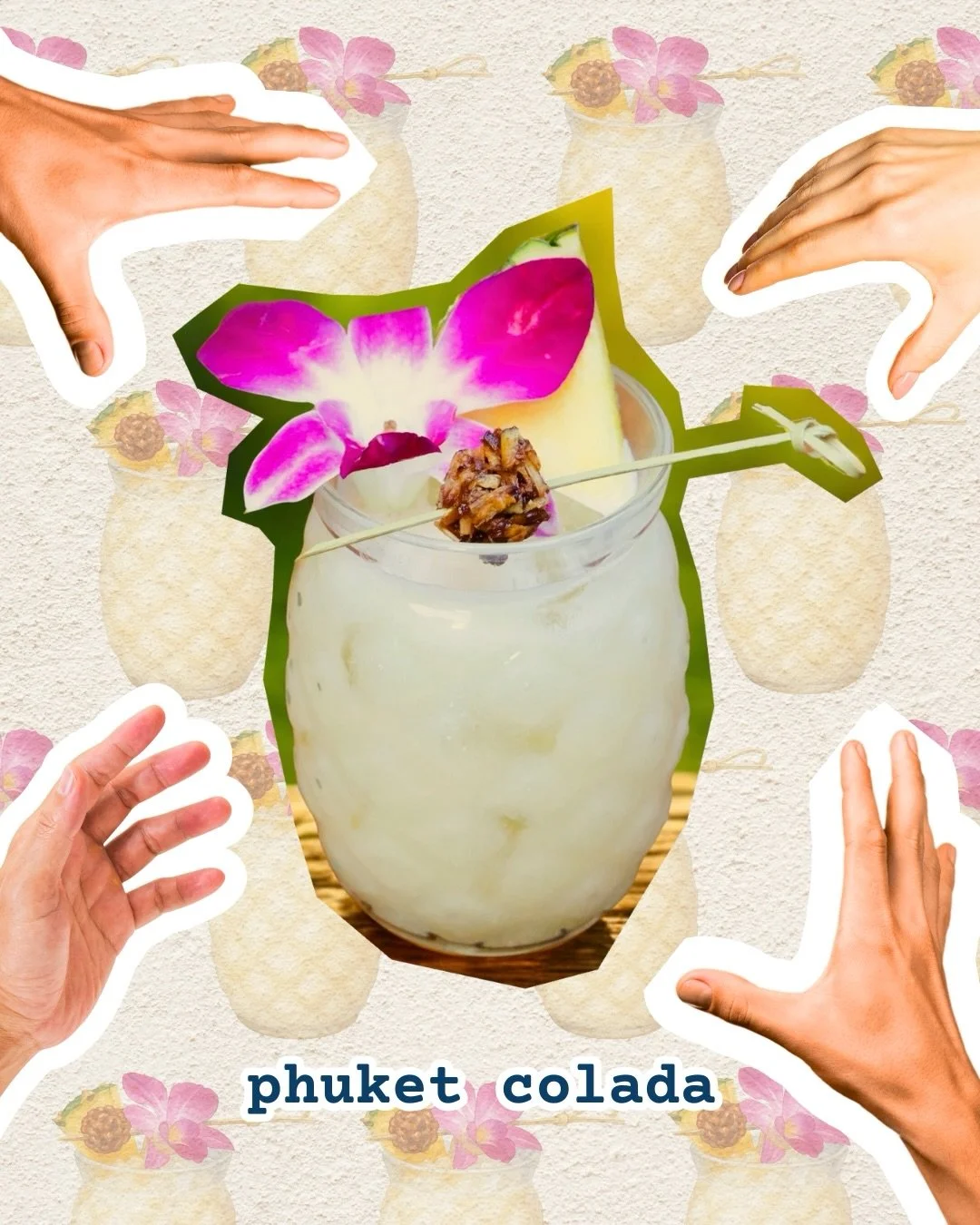 SAWASDEE FRIDAY! 🌴🍍

Say hello to the PHUKET COLADA&mdash;the ultimate weekend upgrade! 

We&rsquo;re taking the classic island vibe and turning the volume UP. We&rsquo;ve got Malibu and White Rum bringing the heat, mixed with velvety Passionfruit 