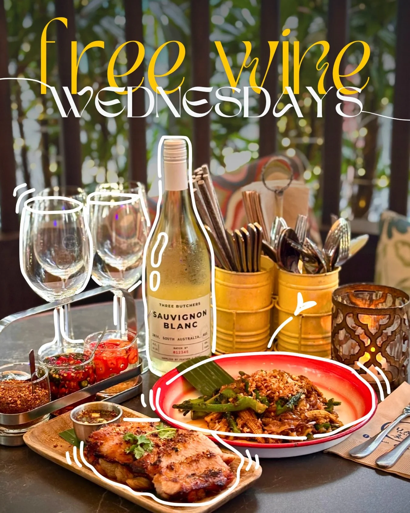Let us make the decisions while you sit back and relax. 🎋

Order our Feed Me Menu this Wednesday, and we&rsquo;ll pair your feast with complimentary sips! We&rsquo;re pouring free glasses for couples and a full bottle for groups of four, so you can 
