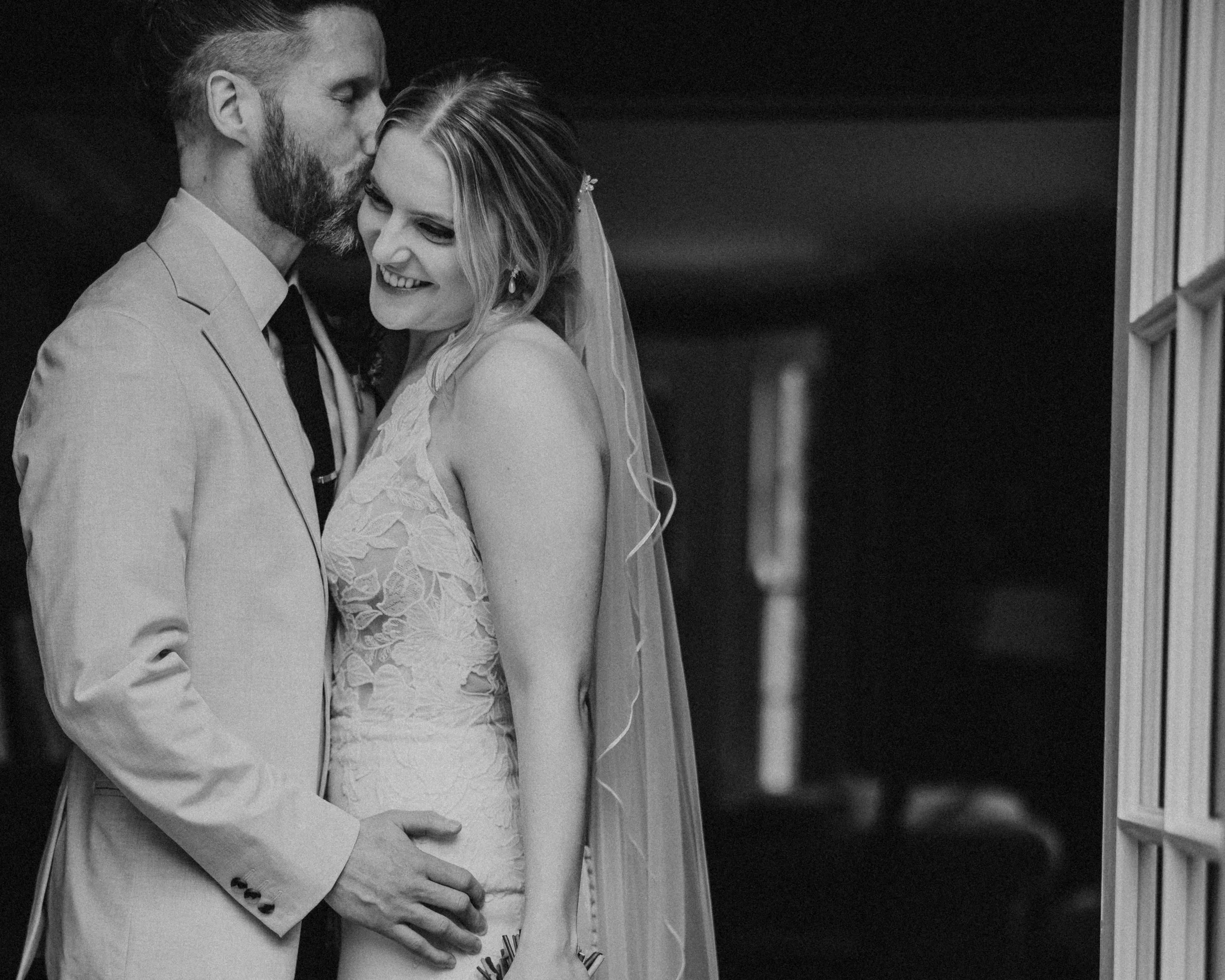 Married couple smiling