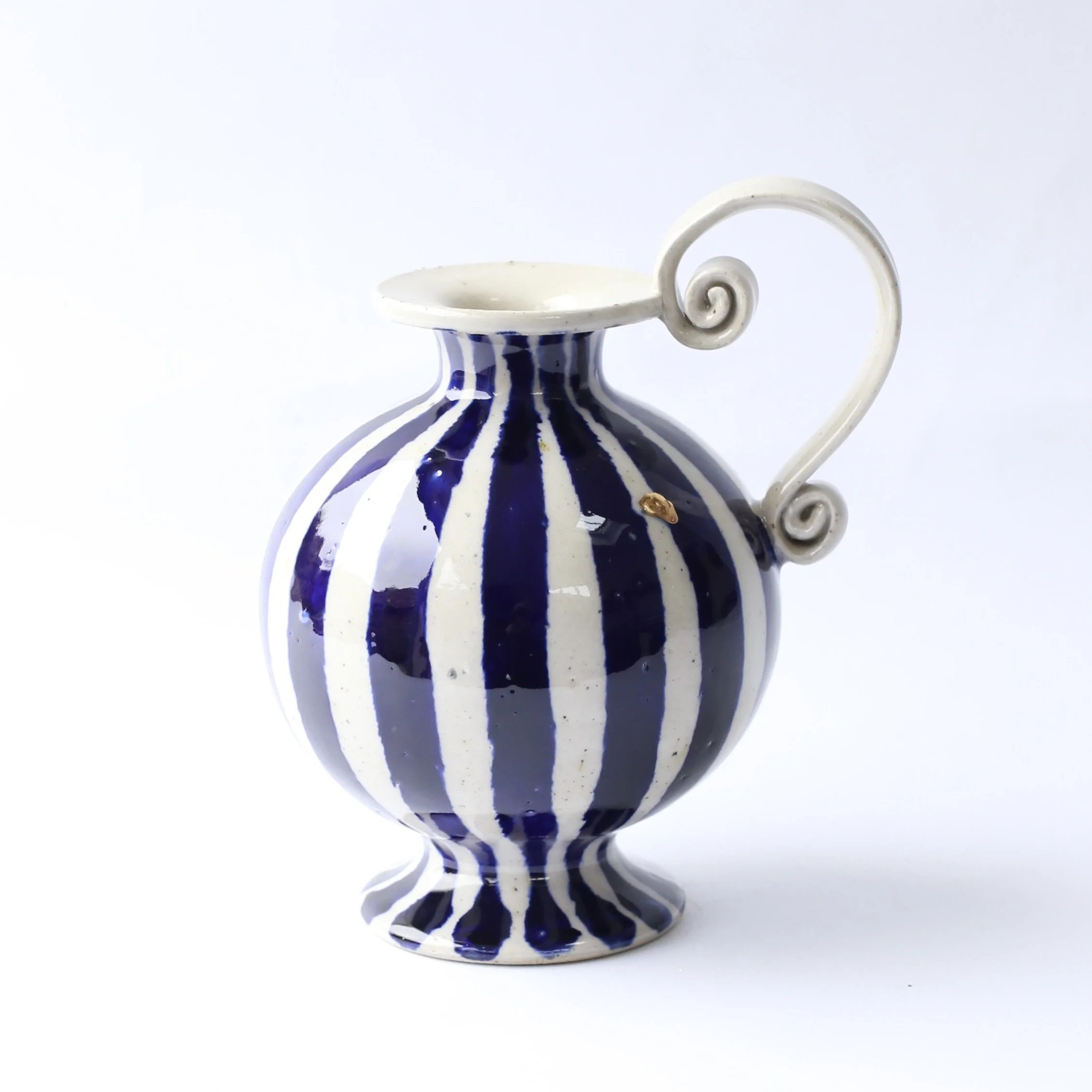 Medium Handled Vase with Gold