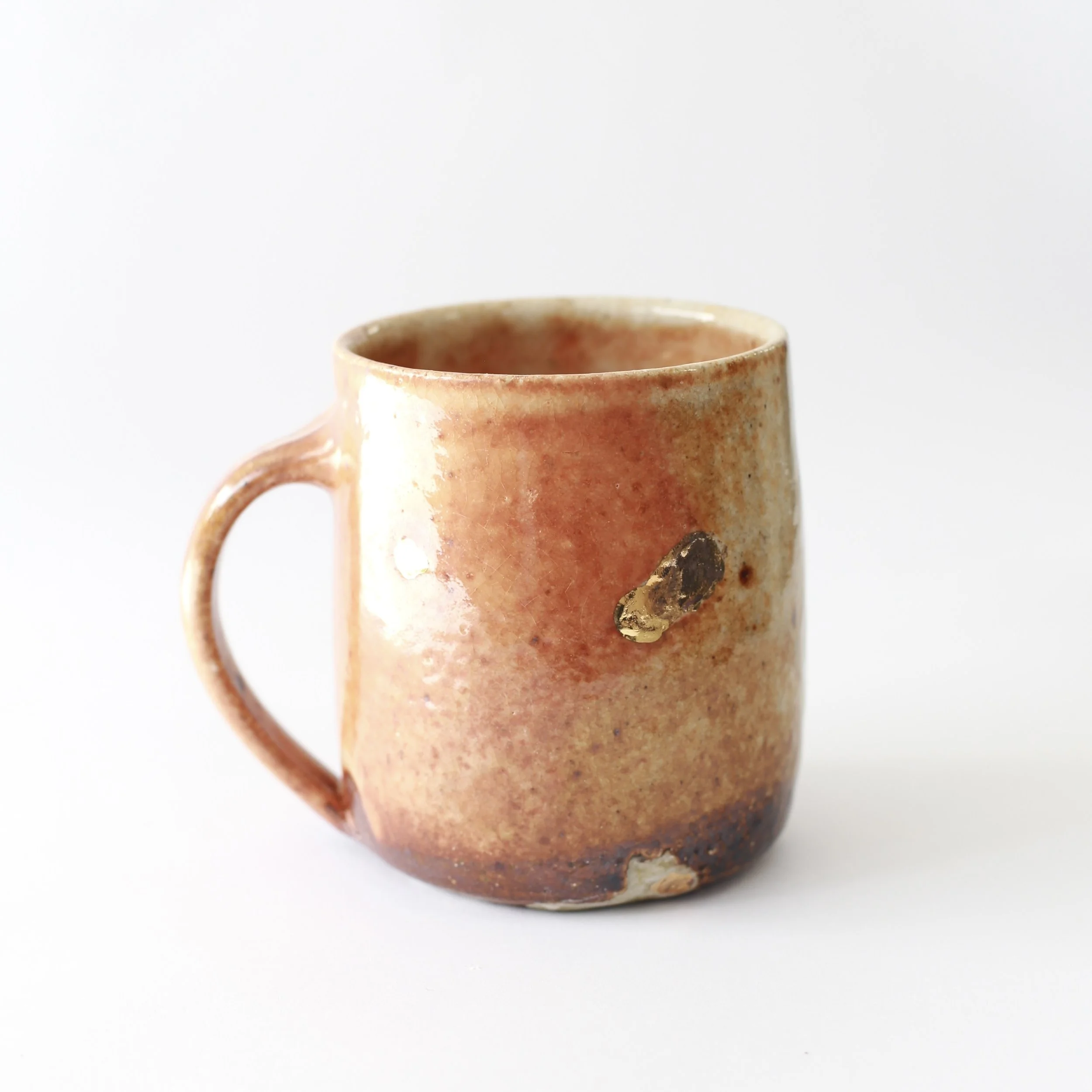 Wood Fired Mug with 24 carat Gold