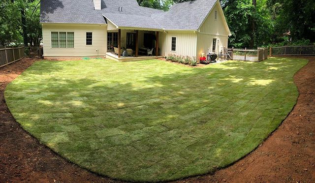 ⁠🔆There are many reasons why our clients choose a premium sod installation to transform their properties...⁠⠀
﻿⠀⁠⠀
This client's new construction left a backyard that did not drain properly and retained water creating a messy, muddy restrictive back
