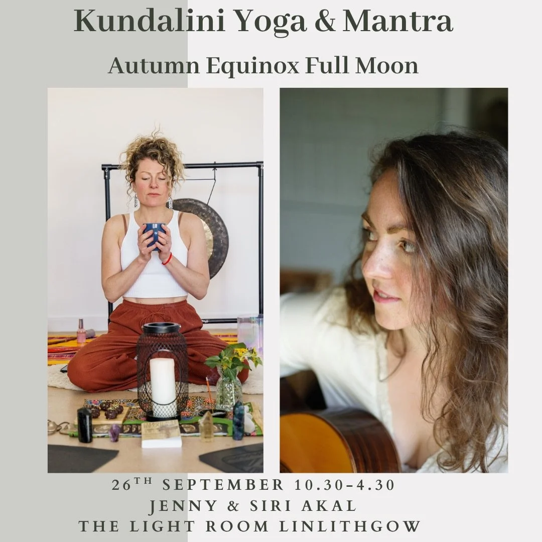 Kundalini Yoga &amp; Mantra in Linlithgow in a beautiful venue @thelightroomlinlithgow with Jenny @jennysyogalinks and Maggie @siriakalmusic 

Join us on the full moon at this years autumn equinox for a full day of kundalini yoga movement, meditation