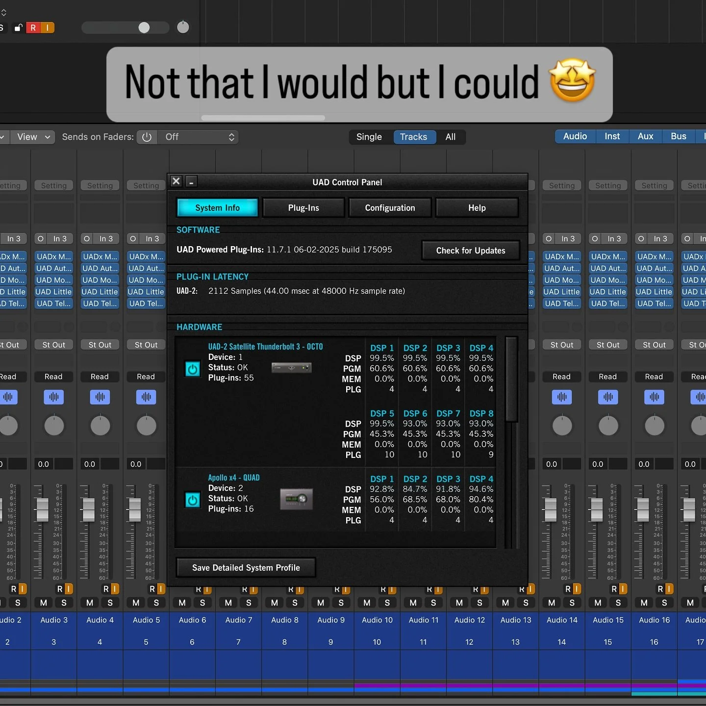 @uaudio quad x octo x logic