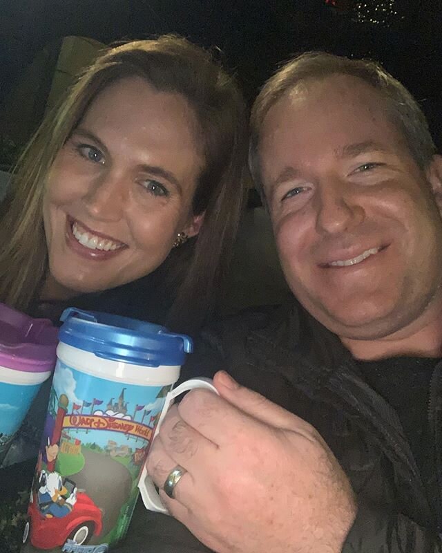 It feels like even more of a privilege to grow older this year. Thankful to enjoy my favorite @woodmontgrill veggie burger in the car with Jason toasting with our @waltdisneyworld mugs tonight! Beyond grateful to have all of you in my life as I kick 