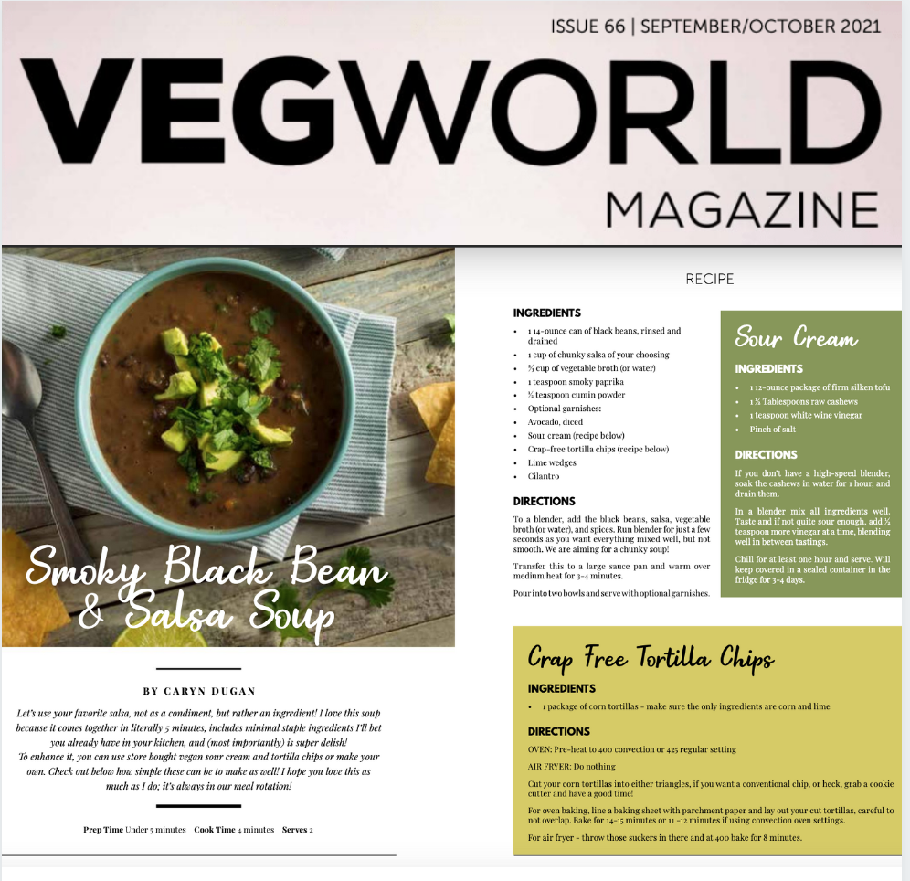 FEATURE IN VEG WORLD MAGAZINE!