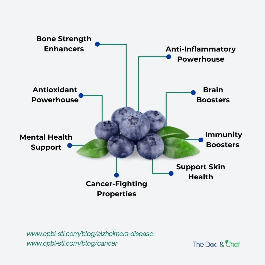 Fuel your body with the goodness of blueberries! They're a delicious and nutritious way to support your health and well-being.🌱🙌

#blueberries #healthbenefits #plantbasedfood #plantpowered #thedocandchef #aplantoneveryplate💚